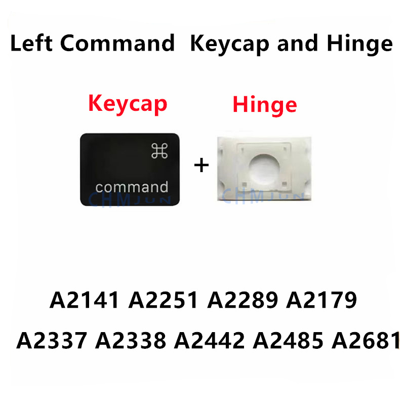 Replacement Individual Left Command KeyCap and Hinges for MacBook M1 Pro/Max Retina 14" 16" A2442 A2485 A2681 A2337 A2338