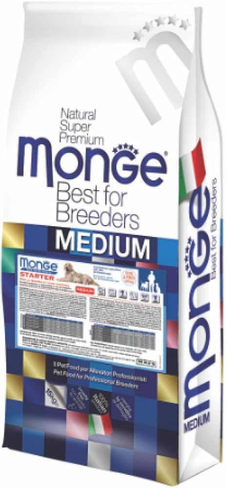 Monge Medium Starter 15kg Complete Pet Food for Mother and Baby Dogs Ultra Primium