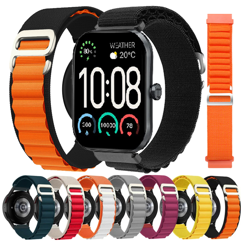 20mm 22mm Alpine Loop For Haylou Watch S6 S8 R8 RS5 RS4 RS4Plus Nylon Band For Haylou Watch 2 Pro 4 4S/Solar 5/Solar Neo RT3 RT2