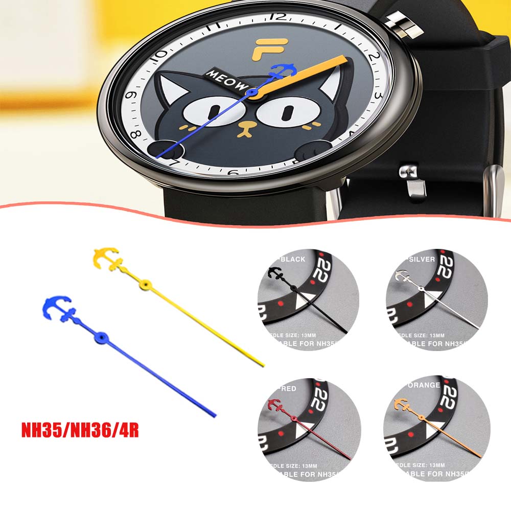 NEW Modified Watch Hand for NH35/NH36/4R Movement Watch Pointer Anchor Shape Shape Pointers Parts Watch Repair Accessories