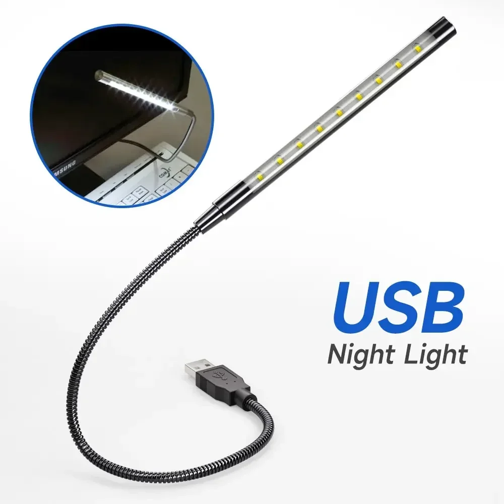 Mini Portable Laptops USB LED Light Table Desk Lamp for Camping PC Laptops Book Night Lighting