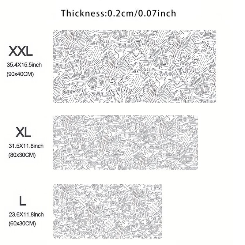 Topographic Map Seamless Mouse Pad Gaming XL Home New HD Mousepad XXL Keyboard Pad Non-Slip Office Carpet Laptop Big Mice Pad Bles Online DZ-23A-57