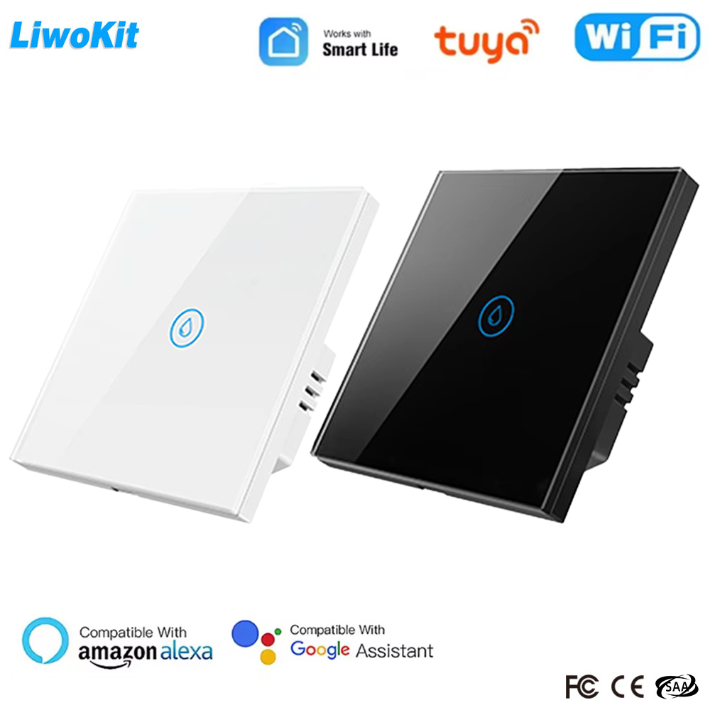 LiwoKit Tuya Smart Wifi Water Heater Boiler Switch 40A 8800W EU Standard Smart Life APP Control Work With Alexa Home