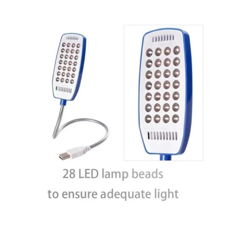 USB Switch LED 28LEDs Light 4 Colors Flexible Metal Lamp Tube Book Reading Lights for Notebook Furniture Essentials Super Bright