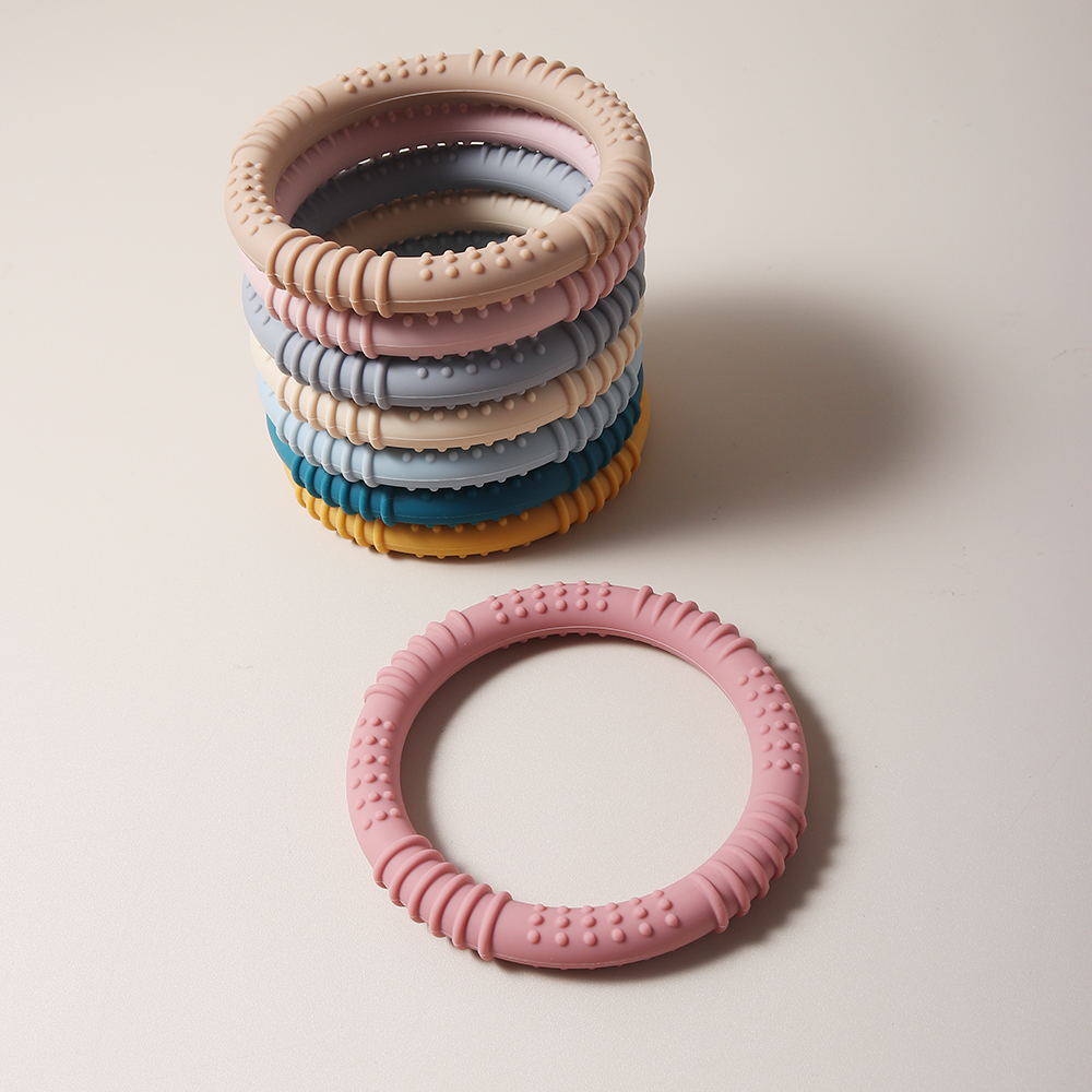 New Big Silicone Ring Teether Baby Silicone Teethers Food Grade Newborn Pacifier Relief Design Teether BPA Free
