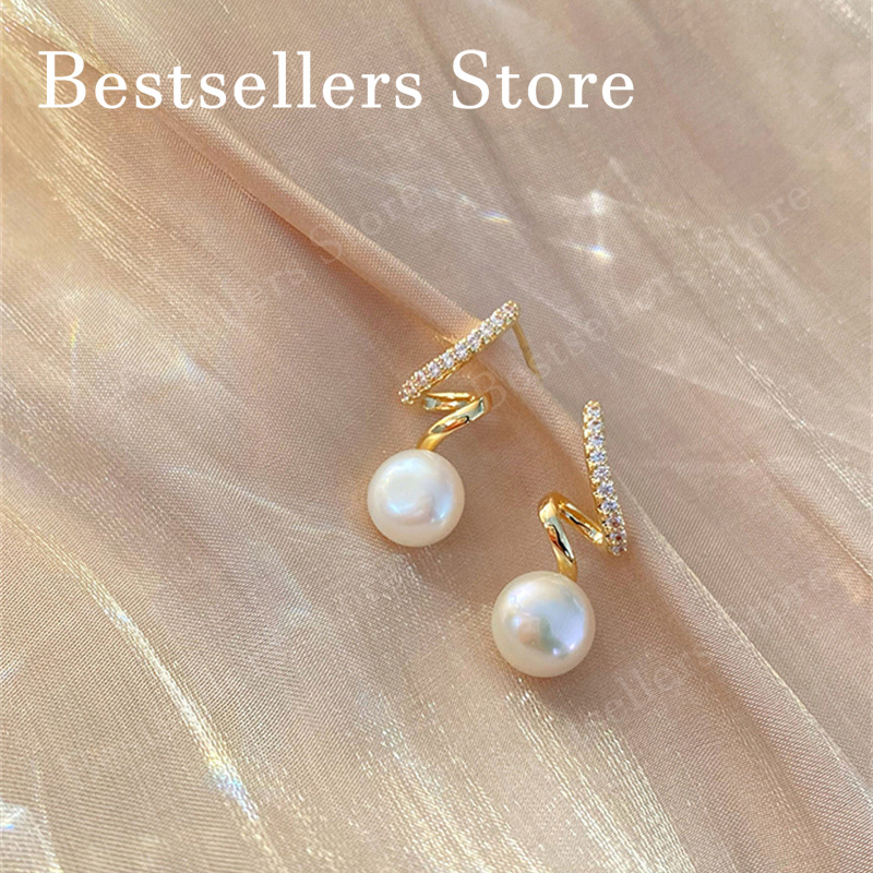 925 Sterling Silver, Simple, Elegant, Pearl, Zircon, Women's, , Party, Jewelry, Fashion