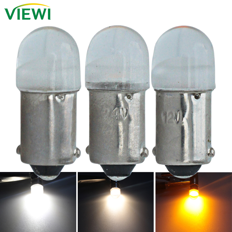 Mini BA9S T4W LED Car Interior Bulb 6V 12V 24V 1W Auto Dome License Plate Light Bus Door Festoon Reading Side Marker Lamp 12 V
