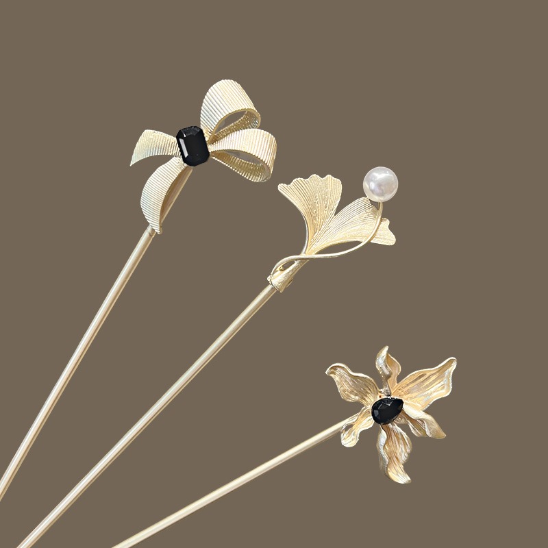 New Chinese Style Hairpin National Trend High-End Sensation Hair Accessories Cold Ancient Style Alloy Butterfly Knot Hairpin