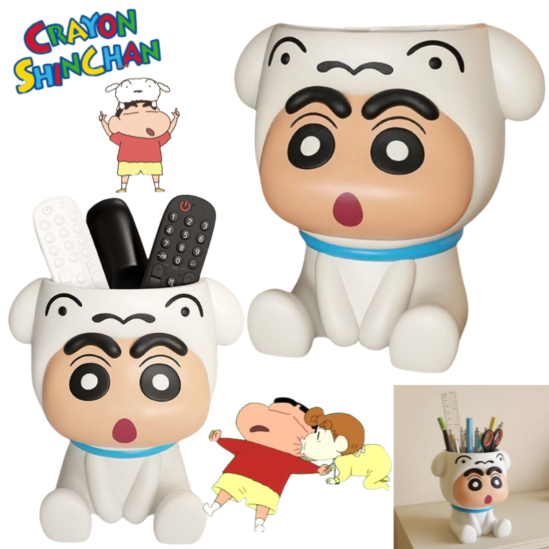 Crayon Shin chan Anime Student School Supplies Cartoon Decorative Ornament Storage Box Pen Holders Student Boy Girl Toys