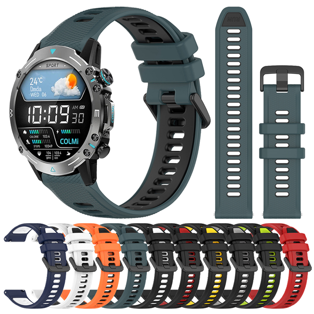 For COLMI P82 P81 P71 P76 V68 Wrist Bands For COLMi M42 M41 C81 V76 V73 i28 Ultra Replace Strap 20mm 22mm Silicone Soft Bracelet