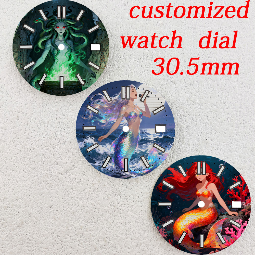 NH35 Watch dial 28.5mm NH35 dial men painting dial color printing personalized dial suitable for NH35/36 movement