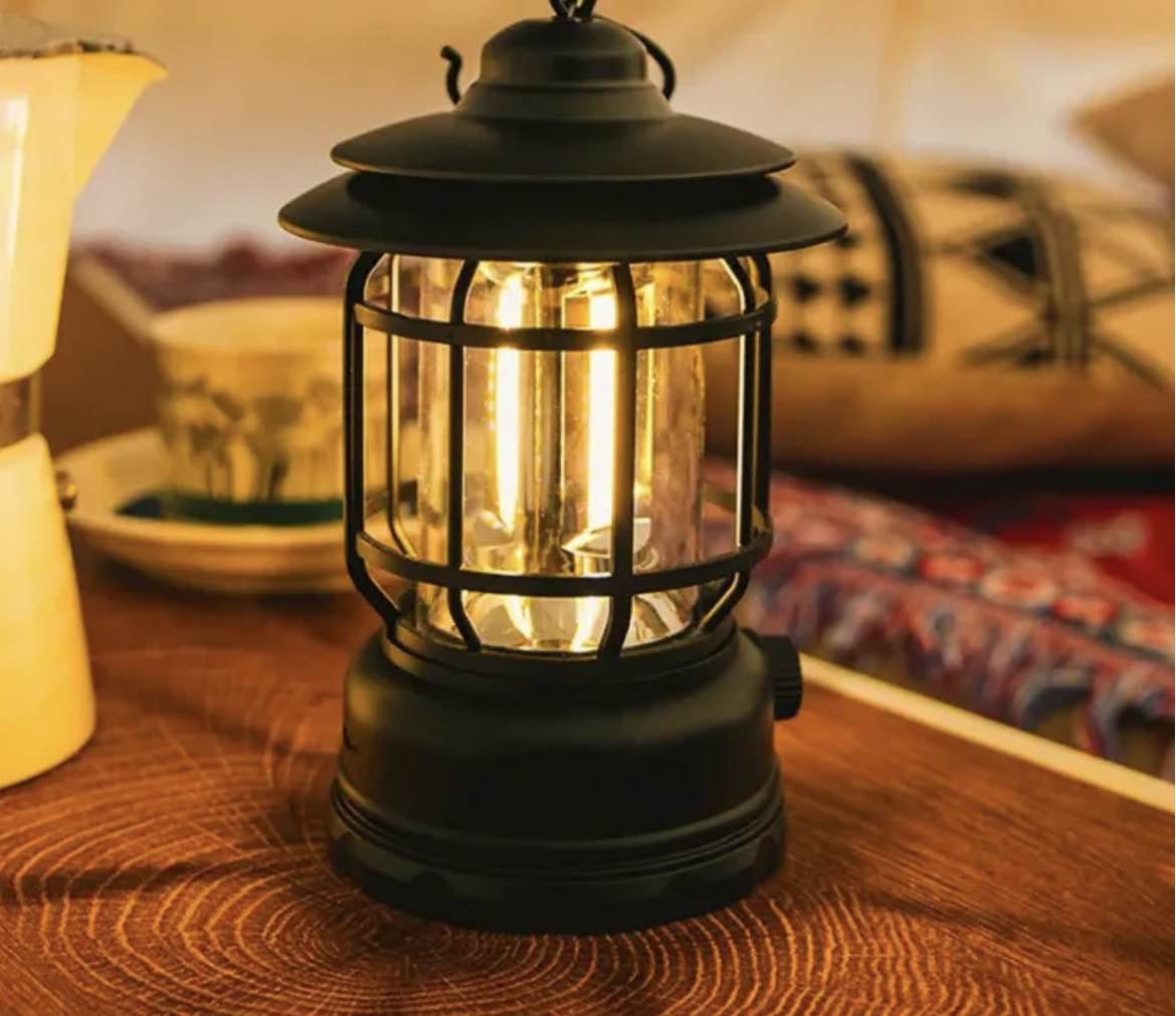 (GREH) Rechargeable High Capacity Outdoor Camping Lantern - Portable, Foldable, Hanging Tent Light for Student Dormitory