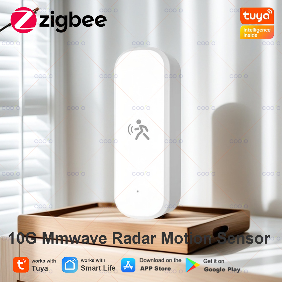Zigbee 3.0 Mmwave Radar PIR Motion Sensor With Light Luminance Temperature Humidity Detection For Tuya Smart Home Automation