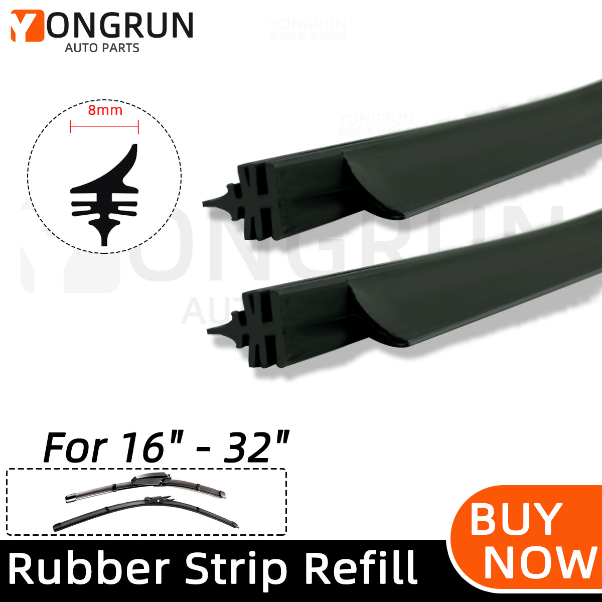 High quality automotive insert soft natural strip for Valeo type wiper blades 16"17"18"19"20"21"22"24"26"28"30"32"