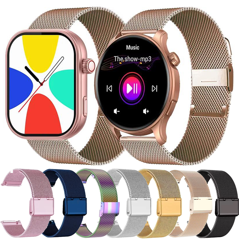 22mm Metal Strap For Zeblaze Btalk 2 3Pro Watchband Milanese For Zeblaze Vibe 7 7Pro 7Lite/GTS3 3Pro GTR 2 Stratos 2 3 Bracelet
