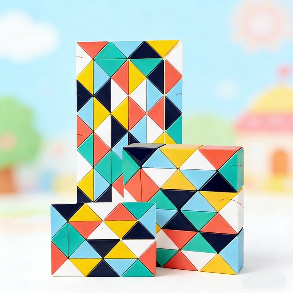 3D Puzzle Fidget Toy Transformable Magic Cube 24 72 Segments Snake Speed Cube Stress Relief STEM Educational Toy for Kids Adults