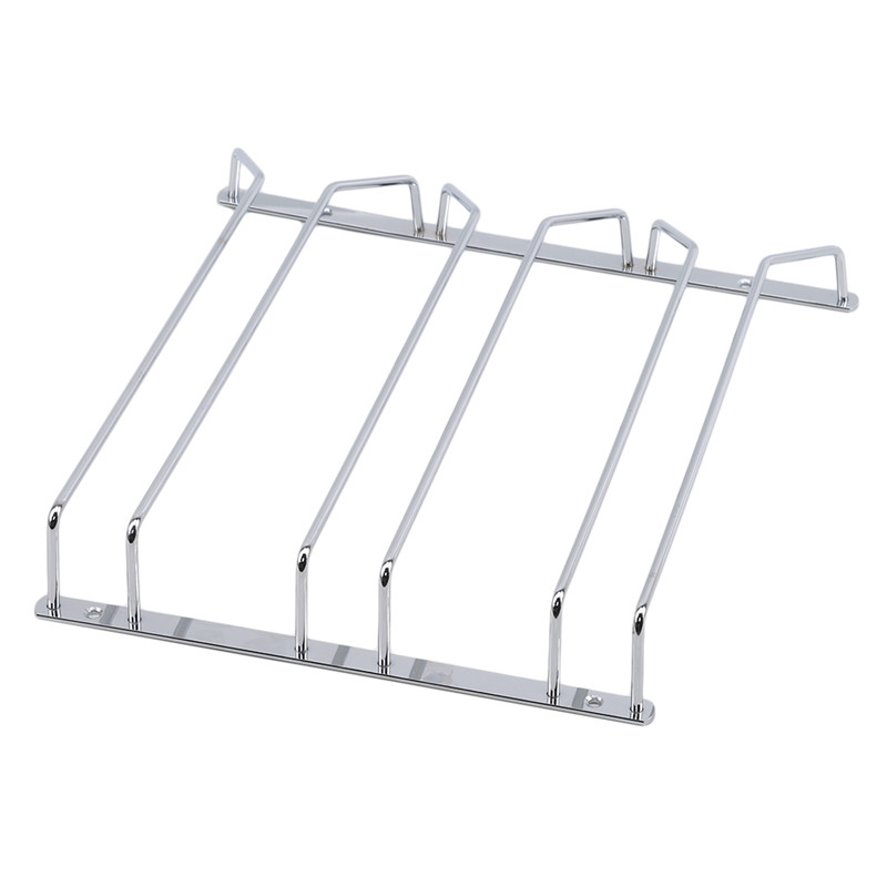 Useful Iron Glass Rack Holder Hanging Bar Inverted Rack Stainless Steel Glass Rack Paper Roll Holder Kitchen Organizer