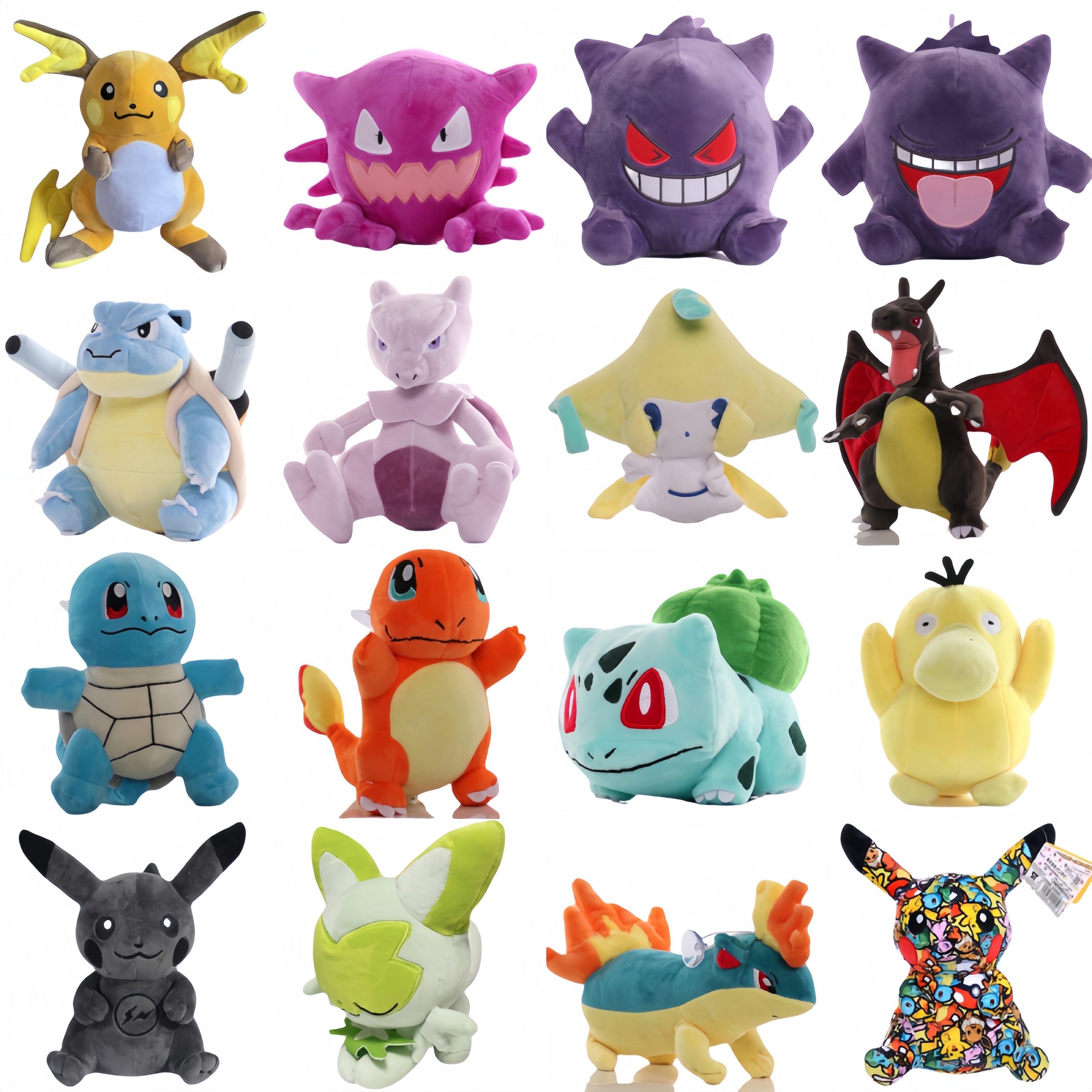 Xmas Pikachu Raichu Gengar Black Charizard Blastoise Quilava Doll Pokemon Jirachi Plush Toy Sprigatito Mewtwo Plushie Toy