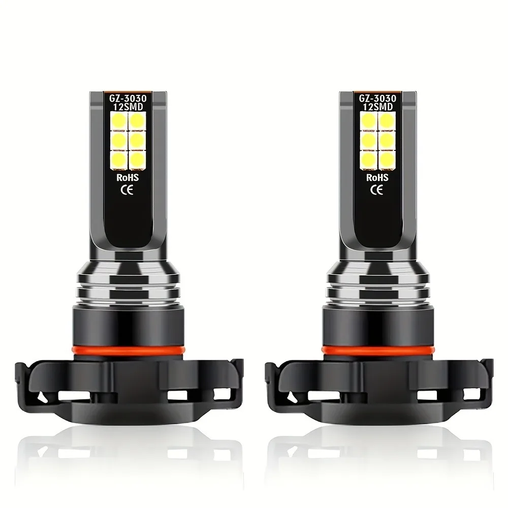 2x 5202/H16 LED Fog Driving Light Bulbs High Power 200W Lamp 6000K Super White