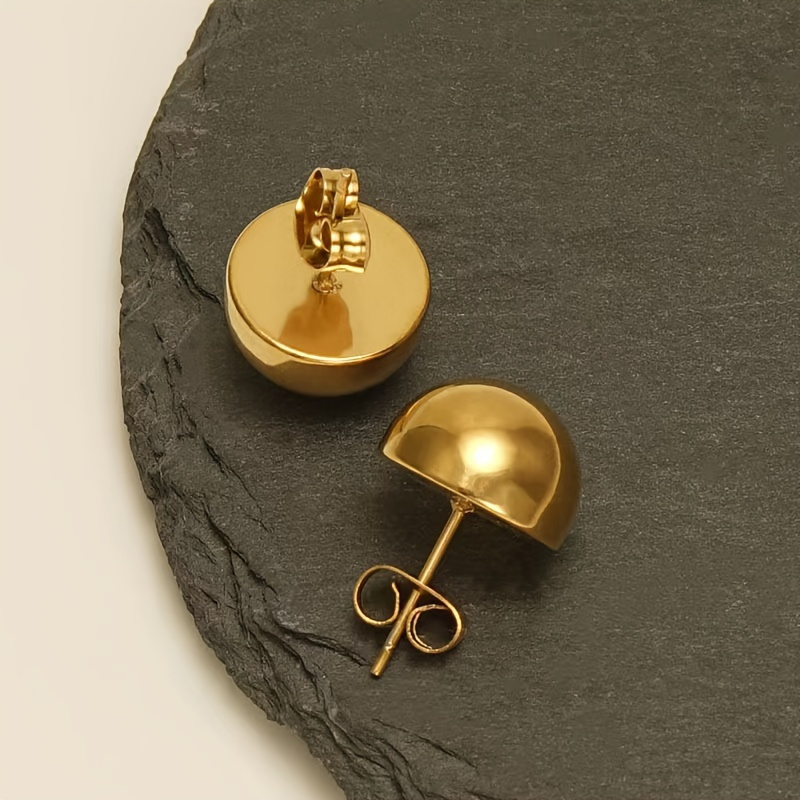 1 Pair Luxurious Delicate Earrings Unique Hemisphere Design Masculine and Stylish Stud Earrings for Men & women