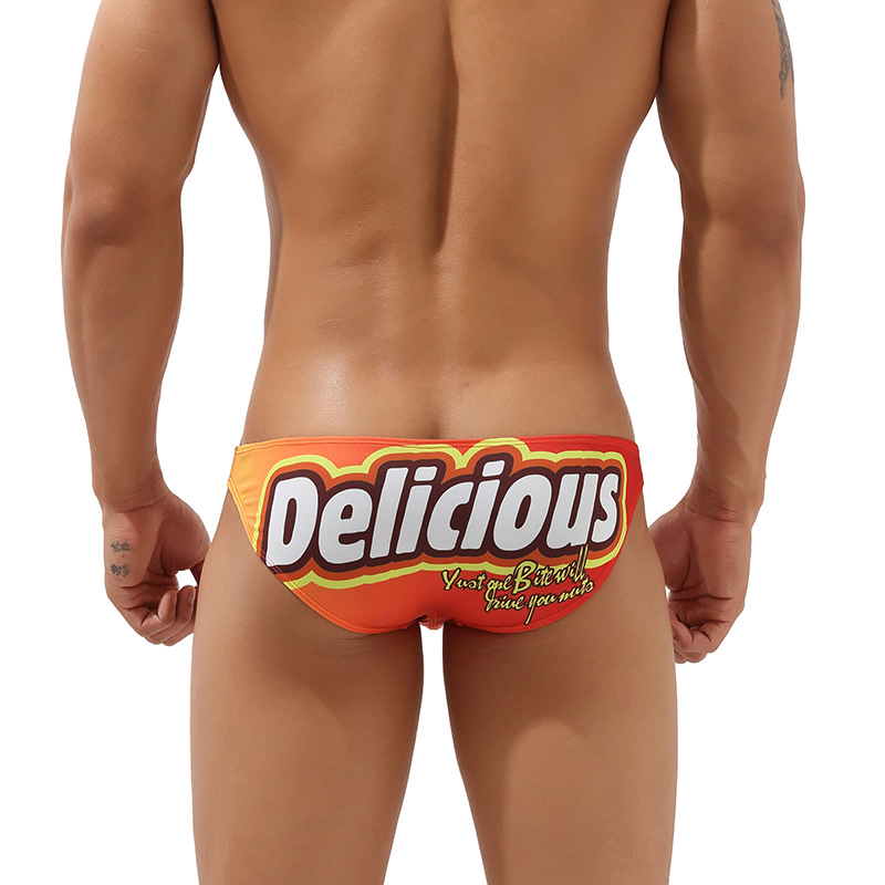 SEOBEAN Men's Fashion Print Triangle Underwear Bikini Trendy Comfortable Briefs for Men