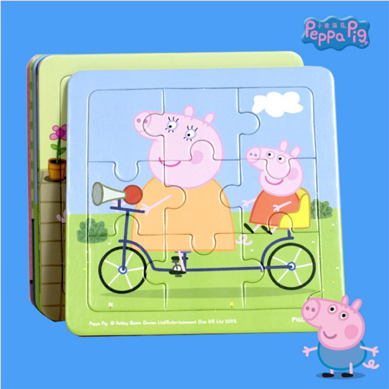 Peppa Pig Doll Model Children's Early Education Puzzle Paper Children Assembling Thinking Blocks For Children Toy