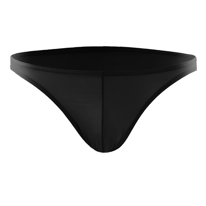 Summer Men's Breathable Ice Silk Underwear - Thin Style, Low-Waist Tight Fit, Seamless Small Triangle Bottom