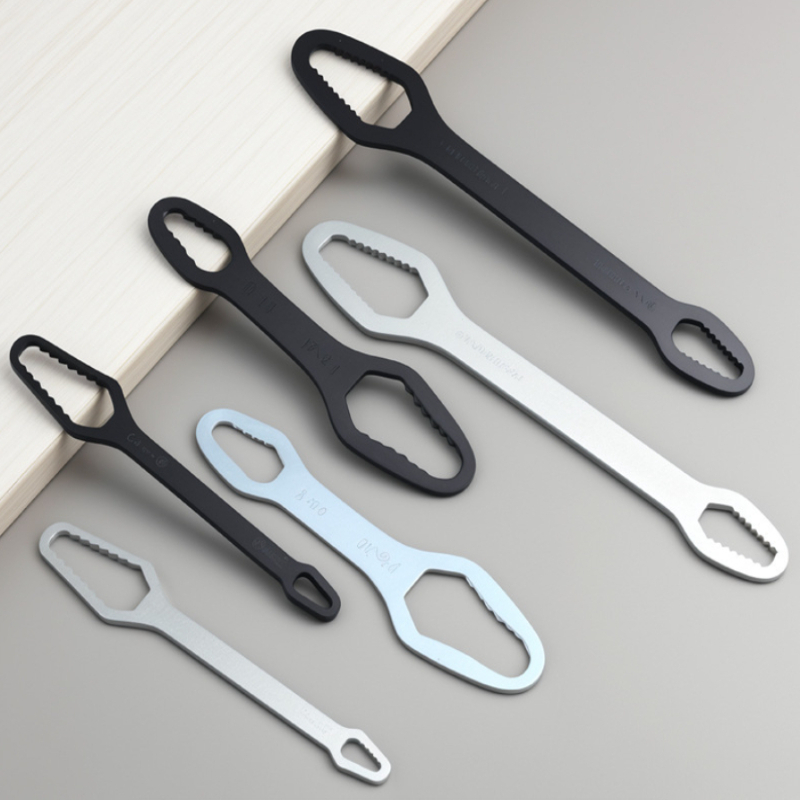 1pc Universal Double Ended Wrench, Self-Tightening Screw Nuts Repair Wrench, Double-Headed Ratchet Spanner, Adjustable
