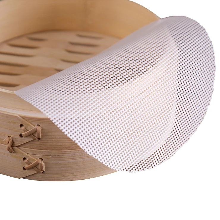 6 Pcs Silicone Steamer Mesh Mat Round /Silicone Steamer Liners Mat Reusable Bun /Steamer Pad Non-Stick Dim Sum Mesh/Silicon Non Sticky Momo Jali for Home Kitchen Restaurant Dumplings Pastry