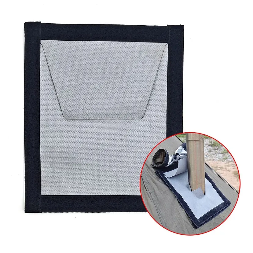 1pc Two-Layer Tent Stove Jack with Chimney Hole | Ideal for Wood Stove And Hot Tent | Hot Tents for Camping, Camping Tent