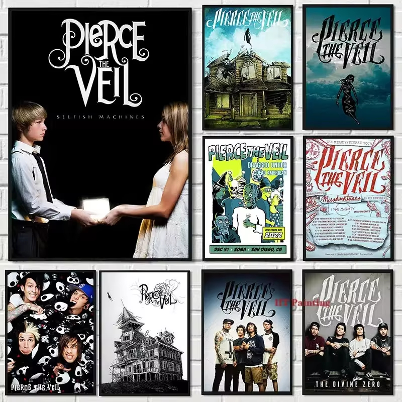 Pierce The Veil Band Collide With The Sky Poster Music Album Canvas Painting Wall Art Pictures Room Dorm Club Decor Gift