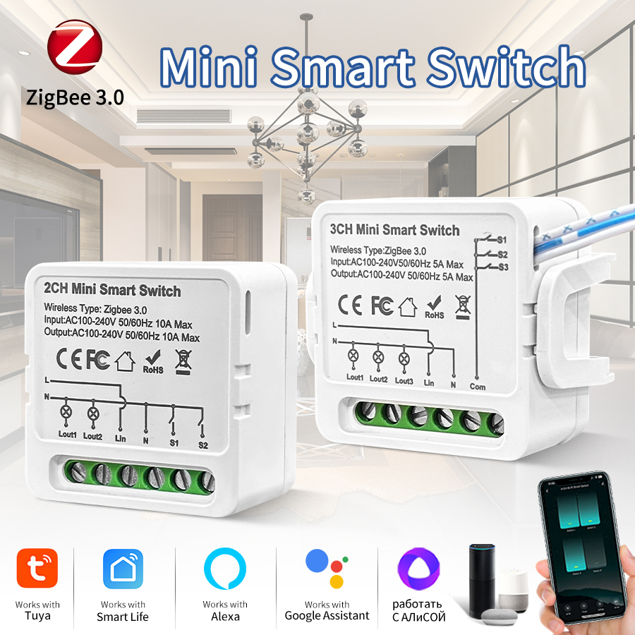 LoraTap ZigBee 3.0 Curtain Blinds Switch Module Tuya Smart Life App Remote Voice Control by Alexa Assistant