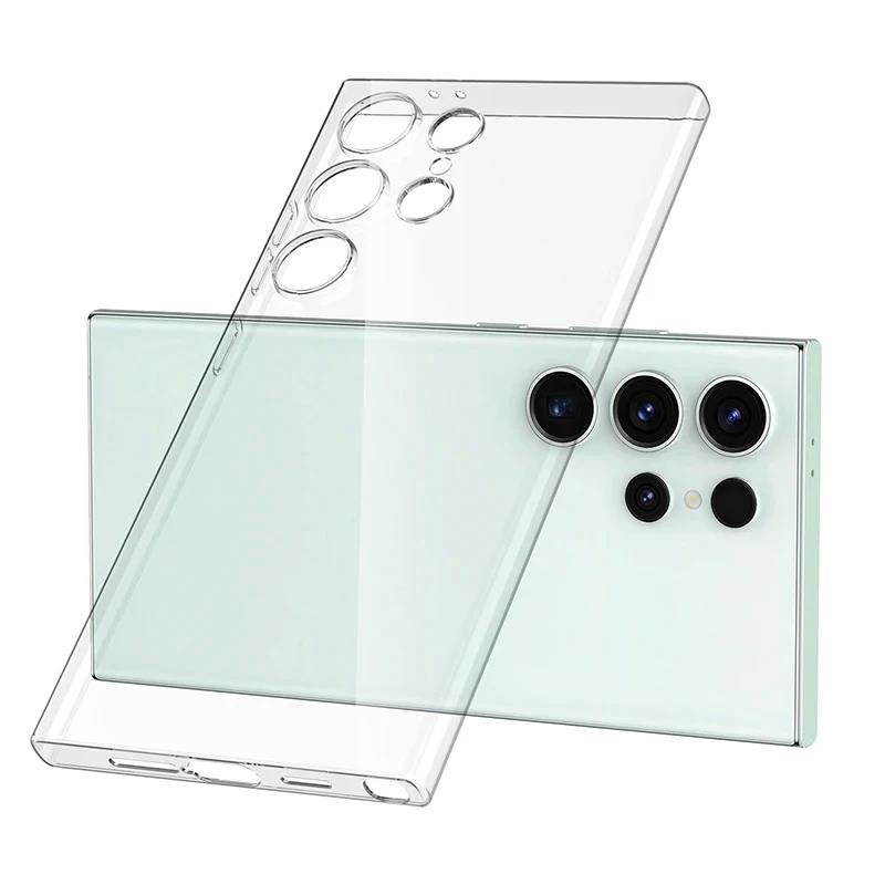 Clear Ultra Thin Cover for S24 Ultra Case Transparent Soft TPU Cover for S24 Plus +