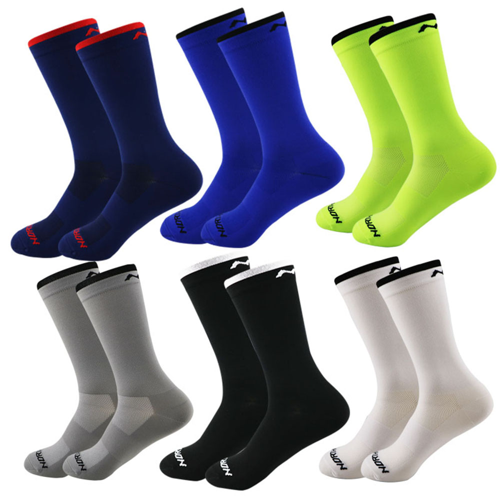 1 pair of New Solid Color Pattern Football socks Cycling Socks Basketball Socks Outdoor Sports Socks