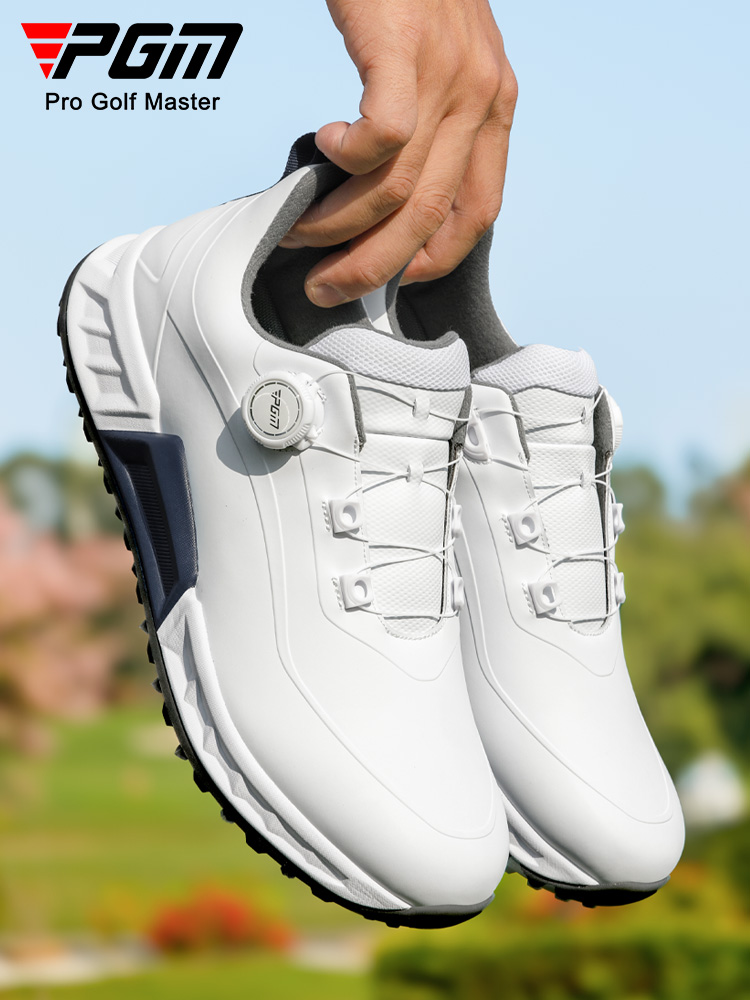 PGM new golf shoes men's cushioned rebound sports shoes knob men's shoes wear-resistant TPU waterproof men's shoes XZ451