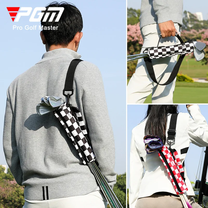 PGM Portable Mini Golf Bags Can Hold 5 Clubs Ultra-light Simple Hand bag Backpack Carrier Belt SOB006