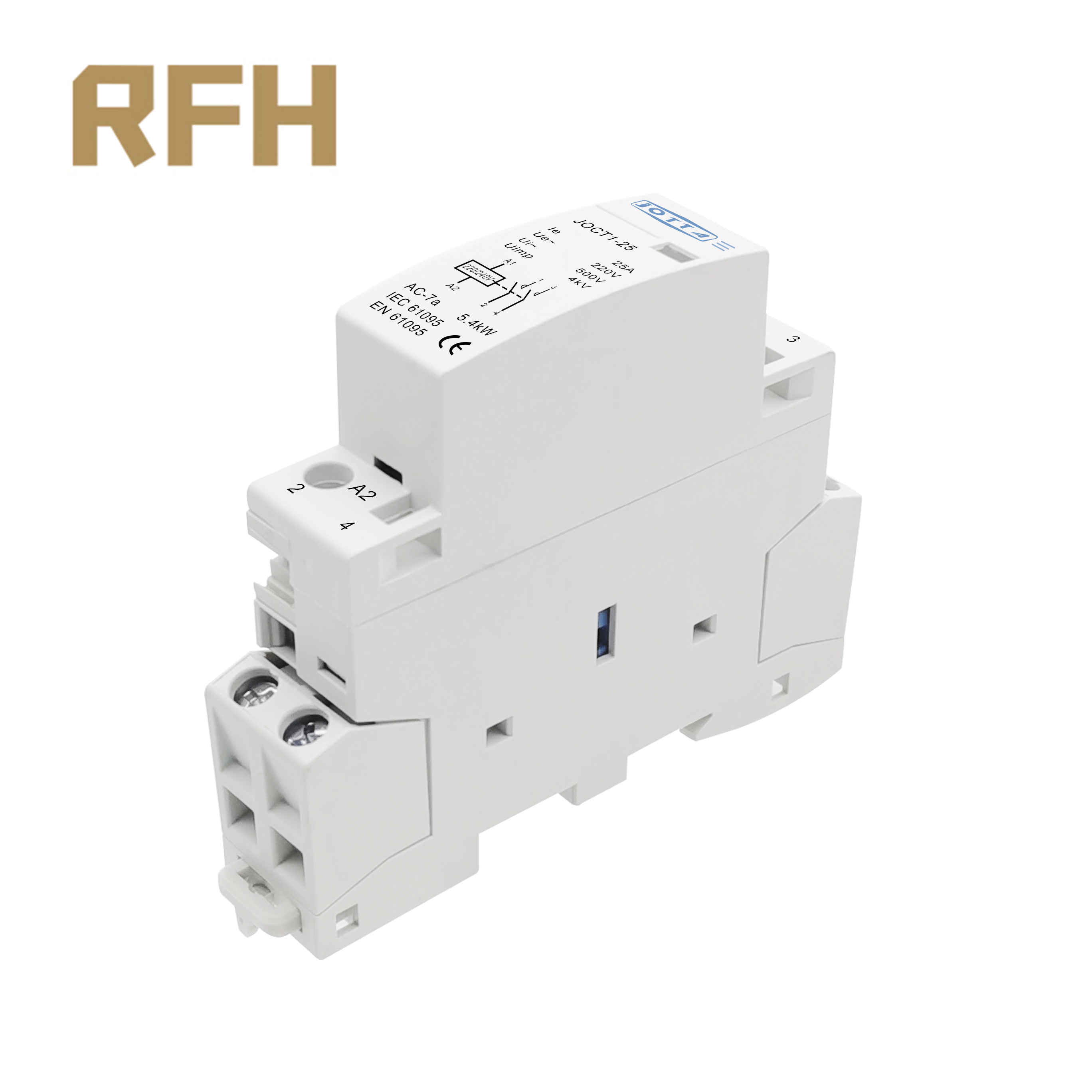 2P 16A/20A/25A 220V/230V 50/60Hz Din Rail Household AC Contactor 1NO 1NC/2NO/2NC For Smart Home