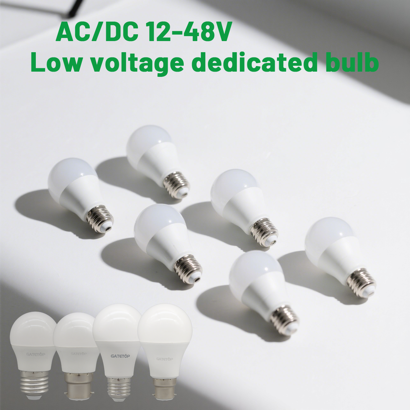 1-10PCS AC DC 12V 24V 36V 48V LED Bulb Low-voltage A60 G45 10W Warm White Light Suitable for Lamp String To Replace Solar Bulb