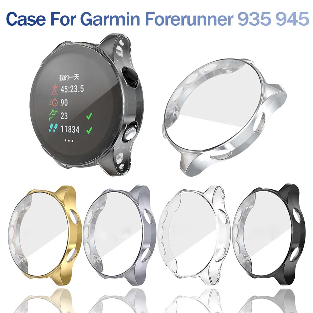 Screen Protector Case for Forerunner 935 945 Soft TPU All-Around Ultra Thin HD Clear Cover Smart Watch Shockproof Shell
