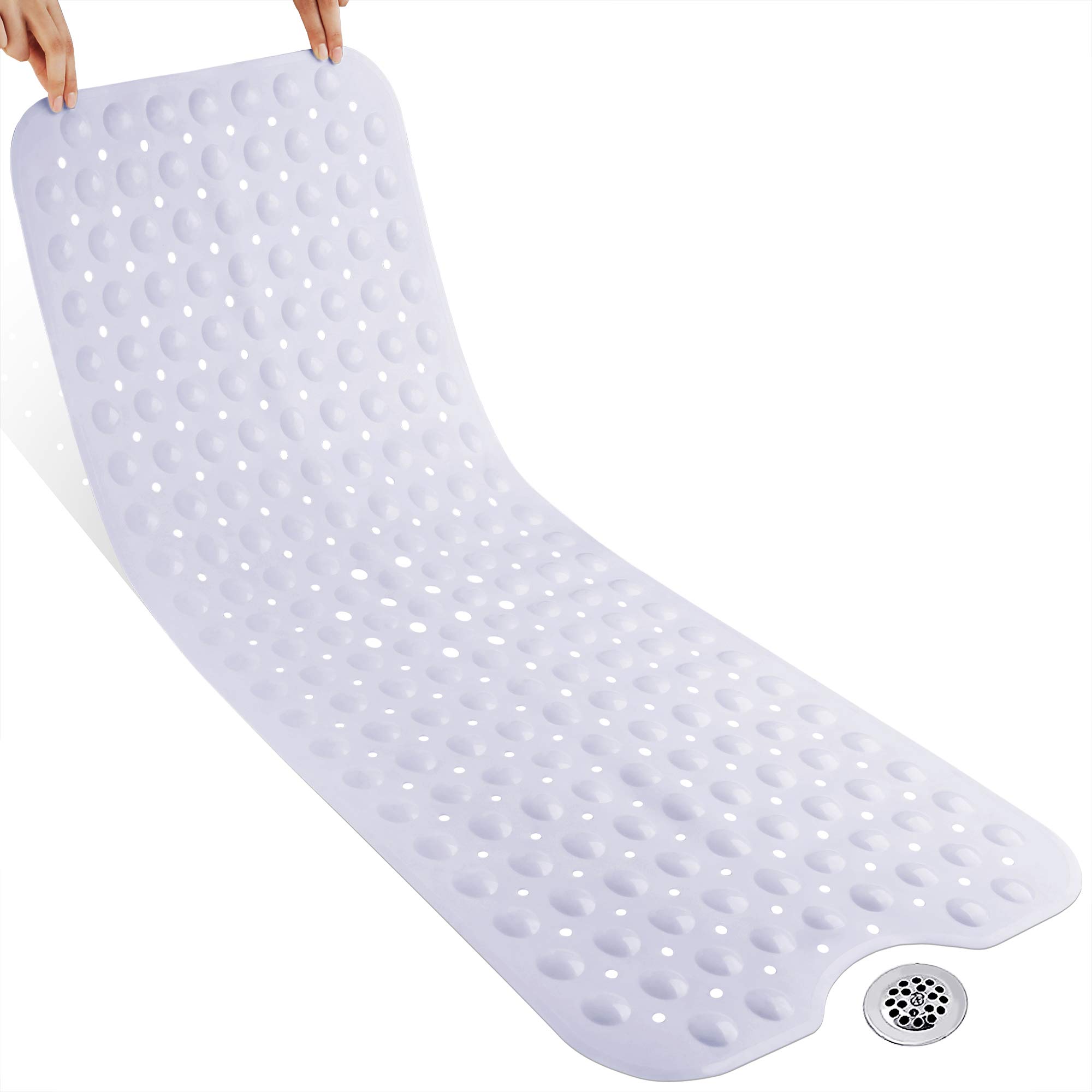 1pc, Bath Mat, Large Non Slip Bathtub & Shower Mat, Extra Long 40"x16" Bathroom Mats For Tub Nonslip Anti Slip Bathmats