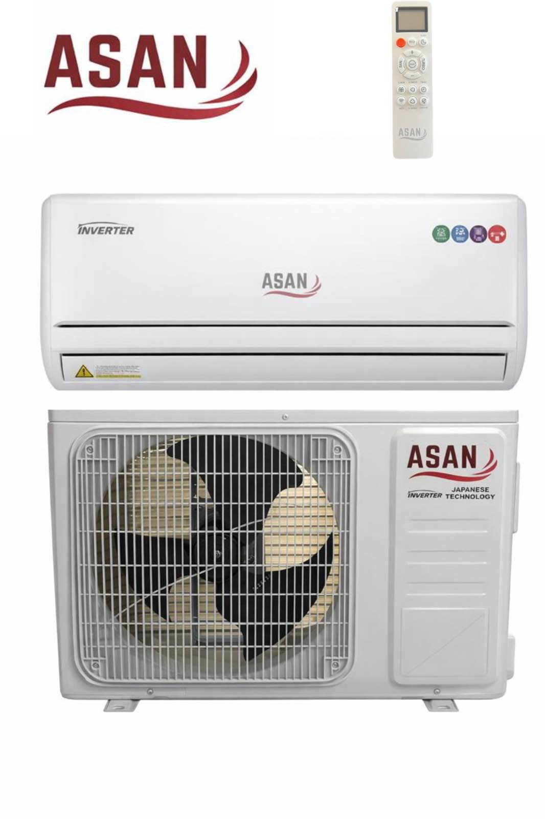 ASAN 1 Ton Inverter Air Conditioner | R32 Gas | Japanese Technology | 100% Copper | Gold Fin | Low Voltage AC