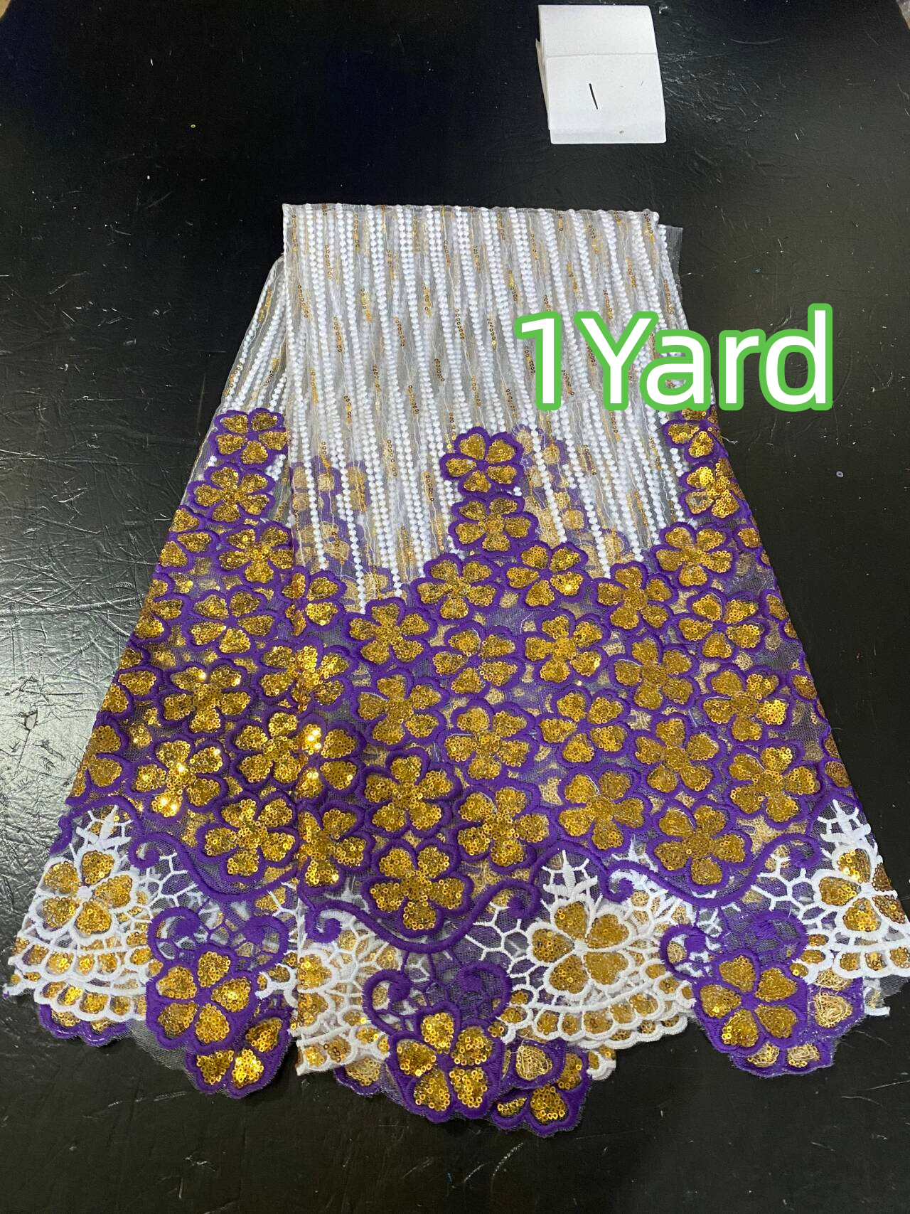 SJD LACE African Sequins French Brocade Lace Fabric 1 Yard 2026 New Nigerian Beaded Mesh Lace for Sewing Women Party Dresses