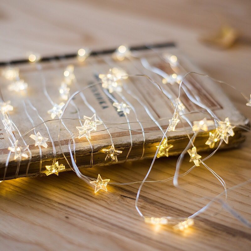 LED Fairy Light String Star Snowflake Pendants Garland Lights Bedroom Outdoor Garden Wedding Party New Year Decoration