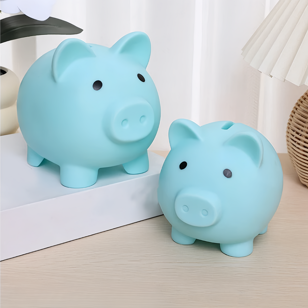 1PC Cute cartoon vinyl pig piggy bank, unbreakable change can, suitable for birthday , business