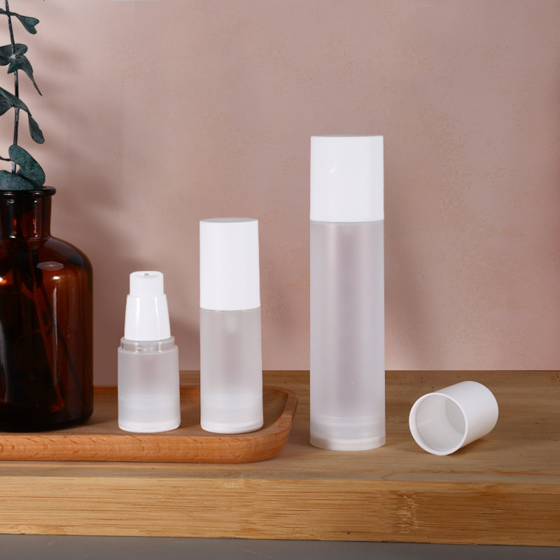 Portable Vacuum Bottles Perfume Bottle Frosted Duckbill Pump Fine Mist Spray Refillable Cosmetic Lotion Cream Dispenser