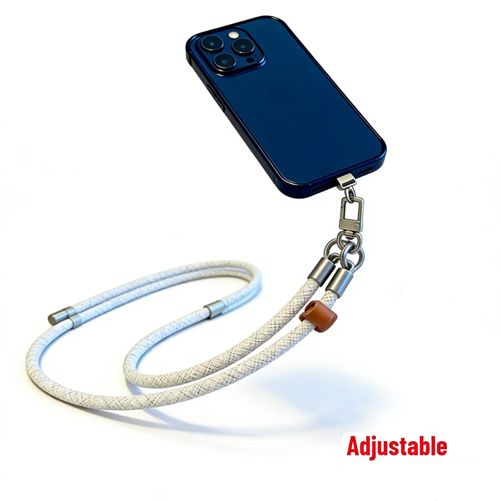 Mobile Phone Lanyard Adjustable Crossbody Neck Carrying Outdoor Sturdy and Durable 8mm Thick Anti-lost Lanyard