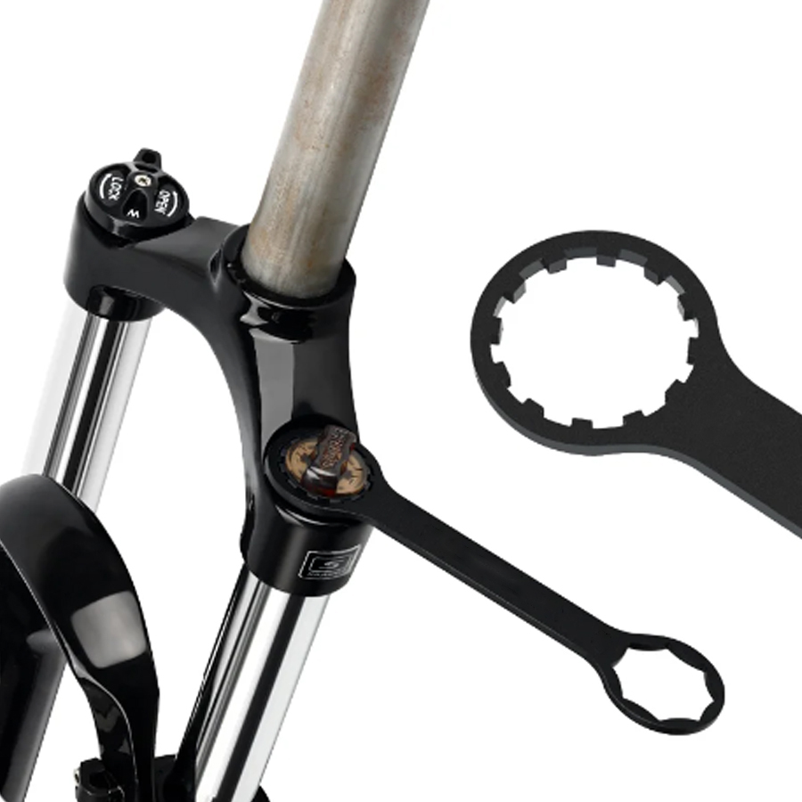 Bicycle front fork repair wrench, suspension cover disassembly and installation tool, durable metal wrench, suitable for road pen gpt