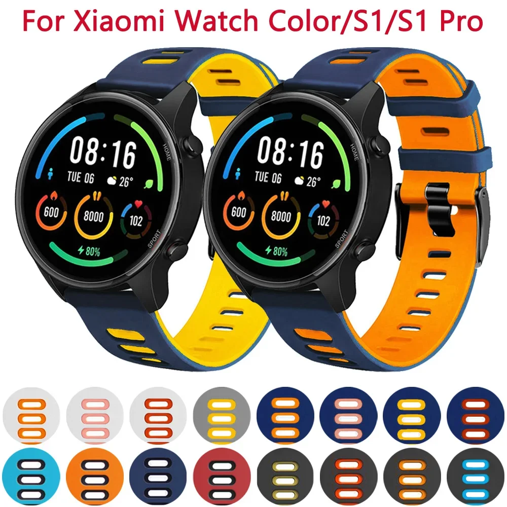 22mm Watchstrap for MI Watch/MI Watch Color Straps Silicone Watchband for S1 active Bracelet correa Wristband belt