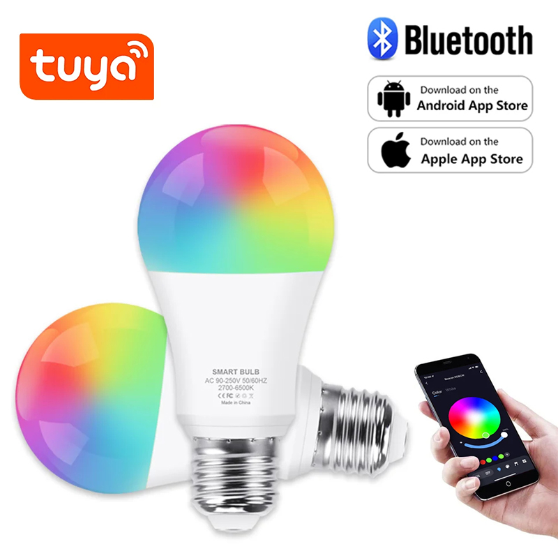 COOLO Zigbee 3.0 Led Light bulb E27 15W RGB+WW+CW Tuya Smart Home Led Lamp Compatible With Alexa Amazon Google Assistant