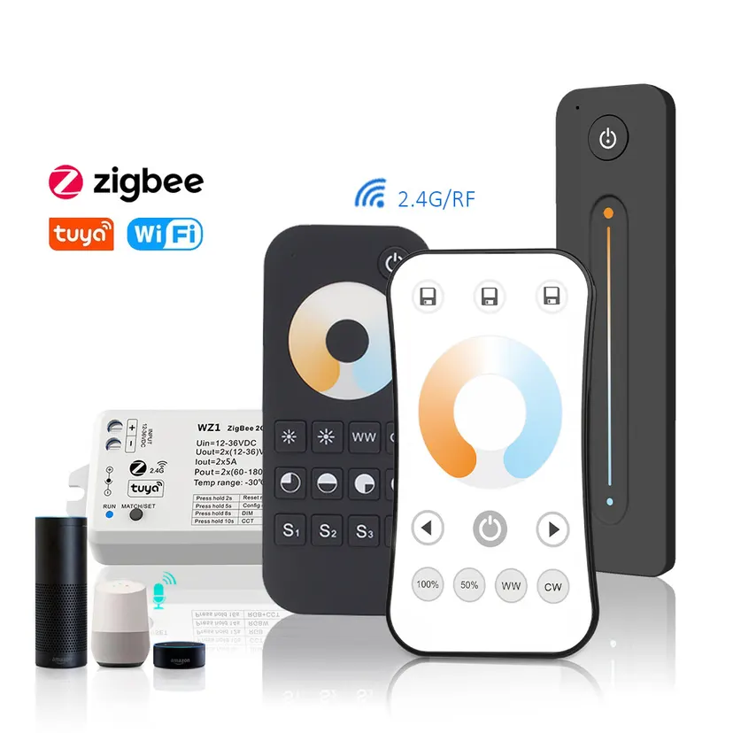 Smart LED Dimmer Controller CCT LED Strip Dimming Controller TUYA WifI 2CH 12V 24V 36V